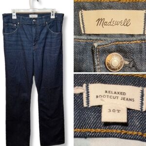 Madewell Relaxed Bootcut Jeans | High Rise | Dark Wash | Size 30T (32Wx34L)